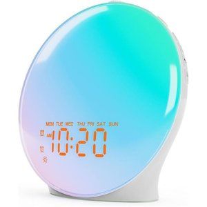 Wake Up Light Sunrise Alarm Clock for Kids, Heavy Sleepers, Bedroom, Upgraded